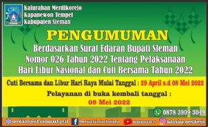 PELAYANAN DI KALURAHAN MERDIKOREJO
