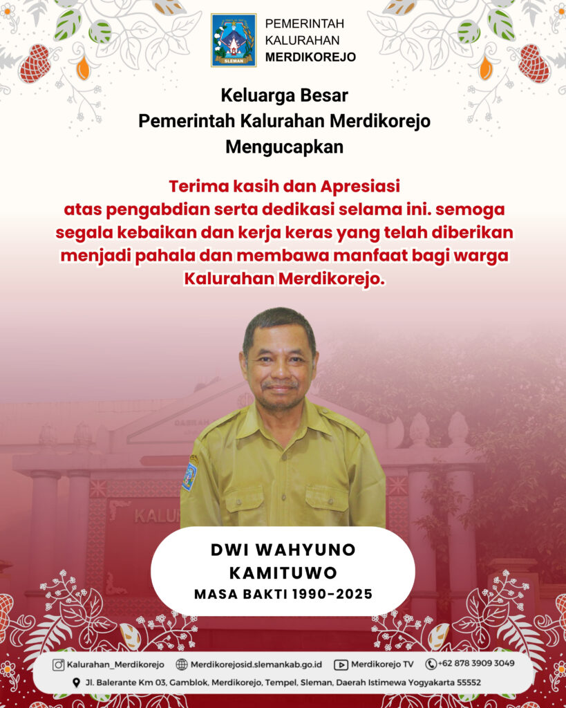 Selamat Purna Jabatan Kepada Bpk Dwi Wahyuno Sebagai Kamituwa Masa Bakti 1990-2025